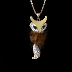 🌸SAKS4 - Adorable Fox necklace🌺💕🌸🛍️(blue)